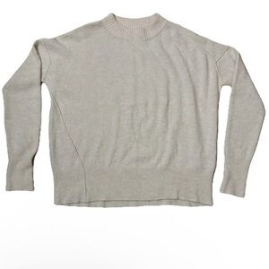 All Saints Italian Yarn Sweater Alpaca Merino Wool Blend Cream Crewneck Size XS